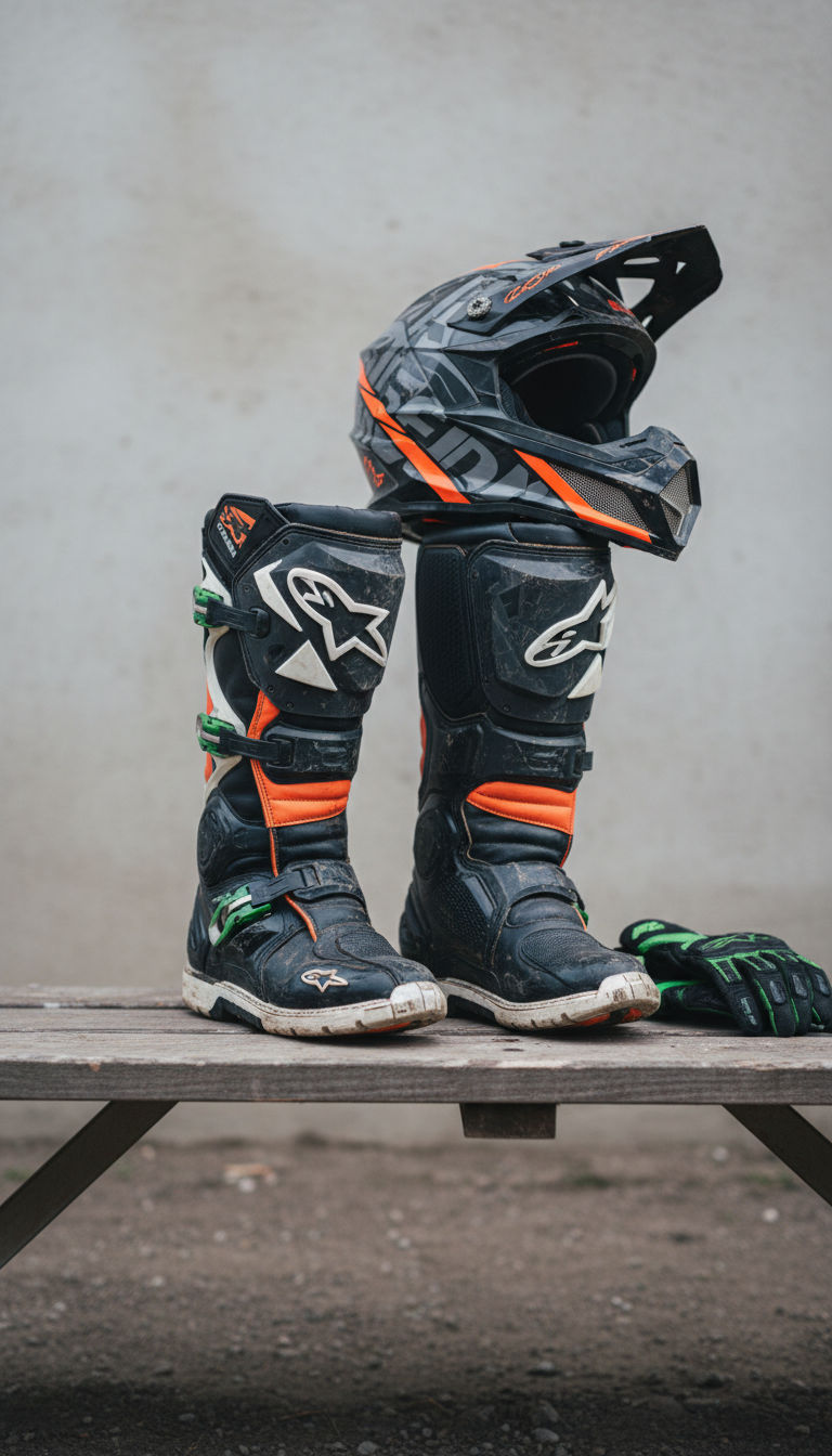 Heavy-duty protective racing boots