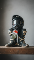 Impact-resistant helmet with custom visor